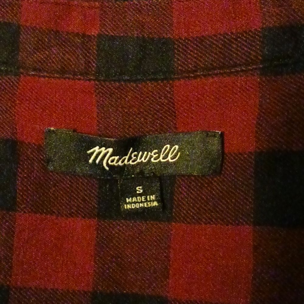 Madewell Peplum Checked Cotton Linen Button Down Shirt - Picture 12 of 13